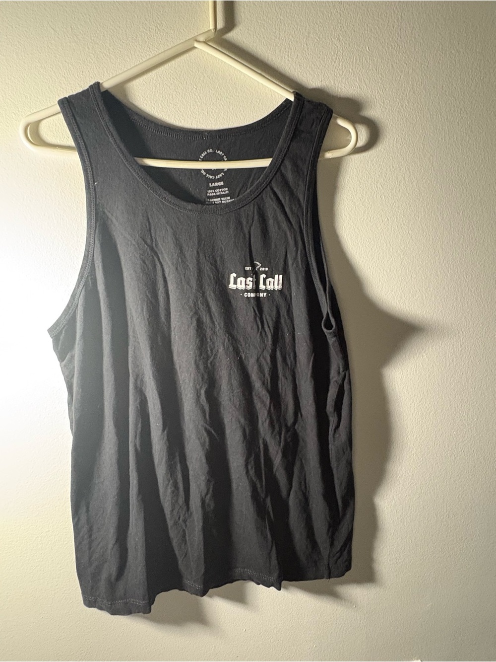 Last Call Co. Stay Salty Skeleton Graphic Tank Top Men’s Large